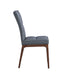 Modern Tufted Side Chair w/ Solid Wood Frame - 2 per box PEGGY-SC-WAL