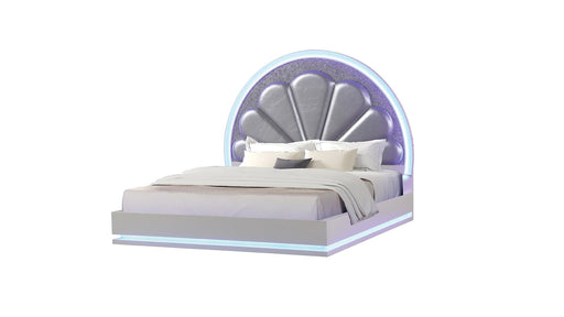 Perla Bed – Perla King Bed Milky White by Galaxy Home Furnishings