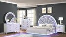 Perla Bedroom Set – Perla King 5 Pc Bedroom Set in Milky White by Galaxy Home Furnishings
