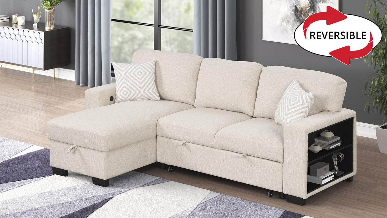 Pinto Sectional – Pinto Sectional in Beige by Galaxy Home Furnishings