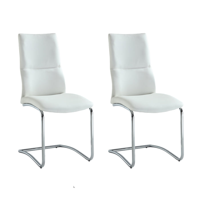 Cantilever Curved-Back Side Chair - 2 per box PIPER-SC-WHT