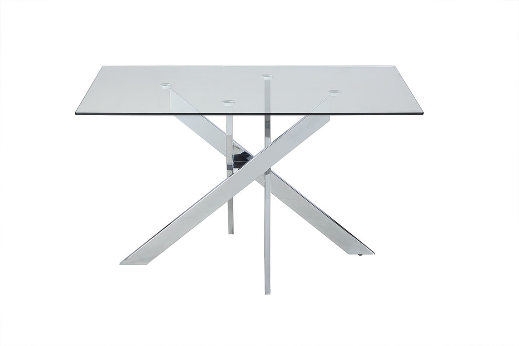 Contemporary Square Glass Dining Table PIXIE-DT