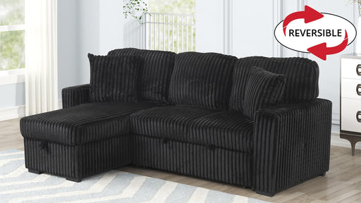 Plush Sectional – Plush Sectional Sofa Black by Galaxy Home Furnishings