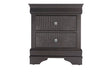 Pompei Nightstand - Metallic Grey