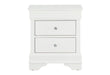 Pompei Nightstand - Metallic White