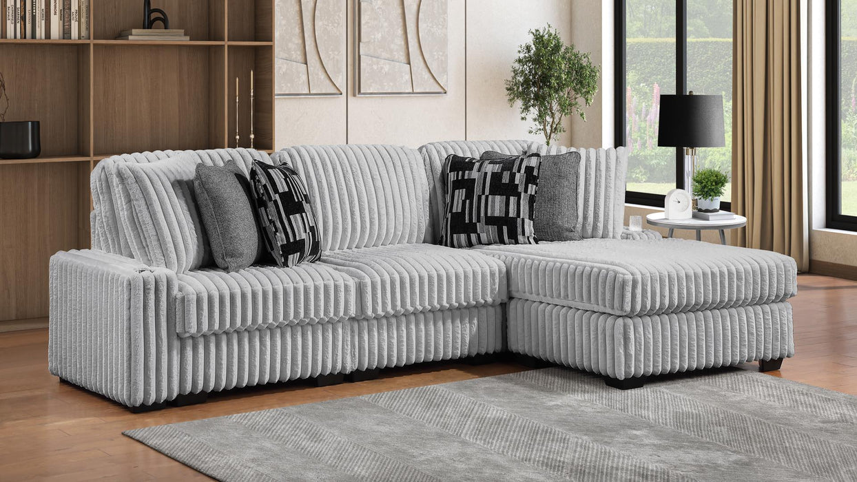 Puffy Sectional – PUFFY SECTIONAL IN GRAY by Galaxy Home Furnishings
