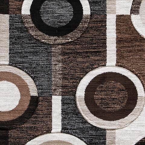 Guintte 8'2" x 9'6" Rug - Black/Gray;Brown/Beige