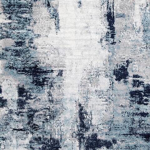 Leonelle 5'3" x 7'3" Rug - White;Black/Gray;Blue