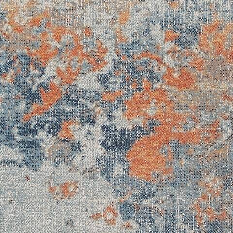 Wraylen 5'3" x 7' Rug - Orange;Yellow;Blue;Brown/Beige