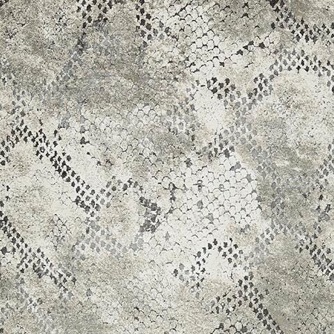 Poincilana 5' x 7' Rug - White;Black/Gray;Brown/Beige
