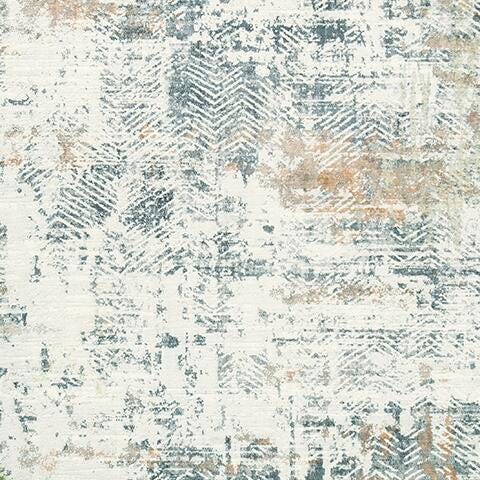 Redlings 7'5" x 9'6" Rug - White;Yellow;Black/Gray;Brown/Beige