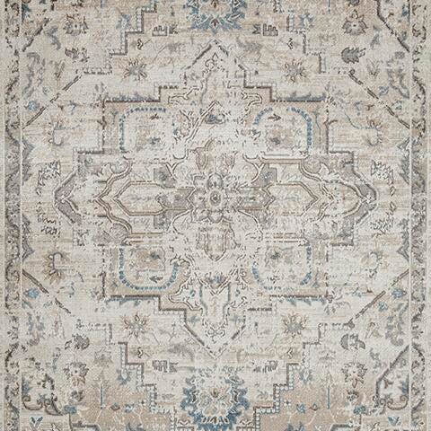 Barkham 5'3" x 7' Washable Rug - Black/Gray;Blue;Brown/Beige