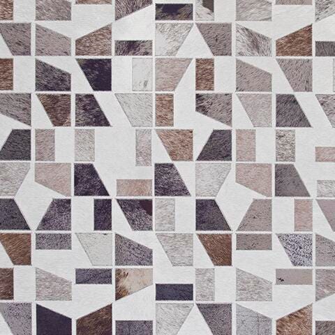 Jettner 7'10" x 10' Rug - White;Black/Gray;Brown/Beige