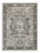 Gregmoore 7'9" x 9'11" Washable Rug - White;Black/Gray;Brown/Beige