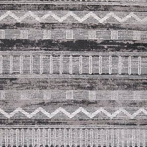 Henchester 5' x 7' Washable Rug - White;Black/Gray