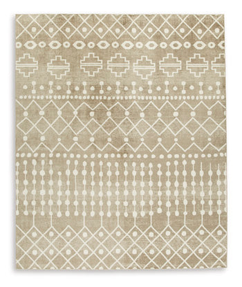 Bunchly 4'11" x 7'2" Washable Rug - Brown/Beige