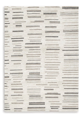 Leesdale 8' x 10' Rug - White;Black/Gray;Brown/Beige