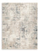 Gentor 8' x 10' Rug - White;Black/Gray;Blue;Brown/Beige