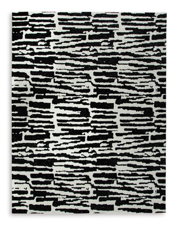 Bramshaw 5' x 7' Rug - White;Black/Gray