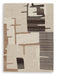 Kencher 8' x 10' Rug - Black/Gray;Brown/Beige