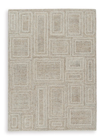 Brickburgh 8' x 10' Rug - Black/Gray;Brown/Beige