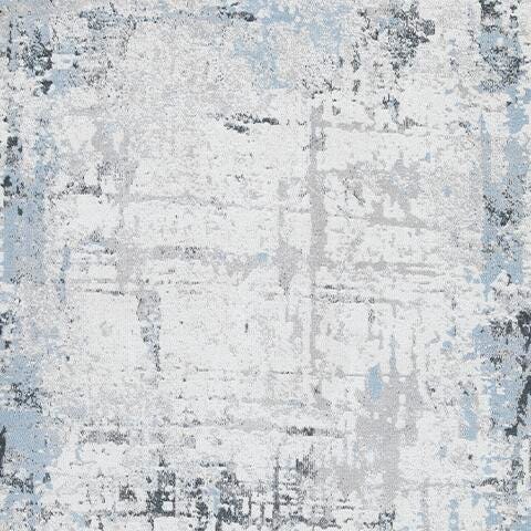 Emertonly 8' x 10' Washable Rug - White;Black/Gray;Blue