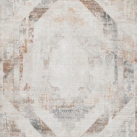 Varnwood 8' x 10' Rug - Yellow;Black/Gray;Brown/Beige