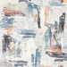 Hessland 8' x 10' Washable Rug - Orange;Black/Gray;Blue;Green