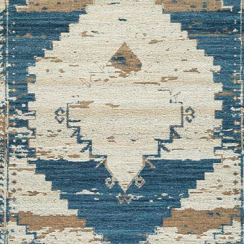 Varnler 8' x 10' Rug - Blue;Brown/Beige