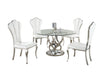 Dining Set w/ Glass Table Top & 4 Shell-back Side Chairs RAEGAN-5PC