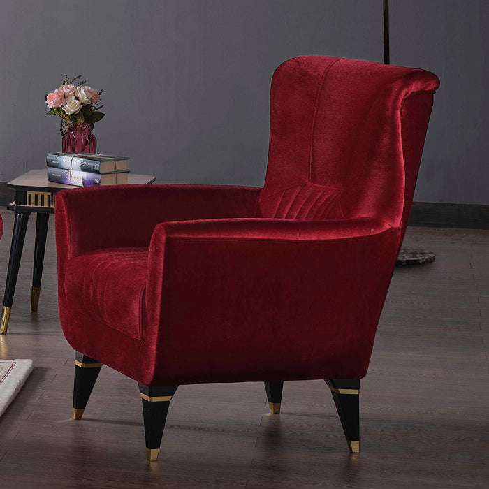Ottomanson Ruby Collection Upholstered Accent Armchair