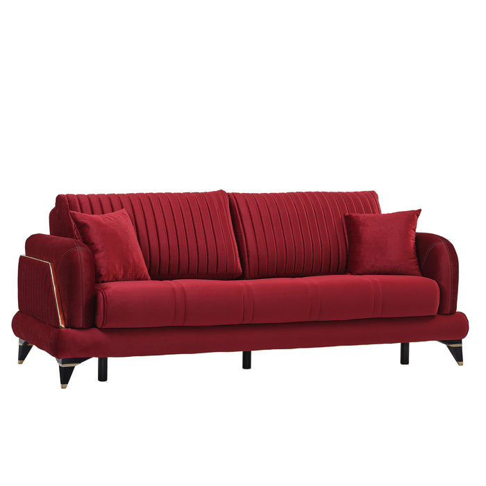 Ottomanson Ruby Collection Upholstered Convertible Sofabed with Storage