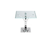 Contemporary Rectangular Glass Dining Table w/ Steel Pedestal Base REBECA-DT-RCT
