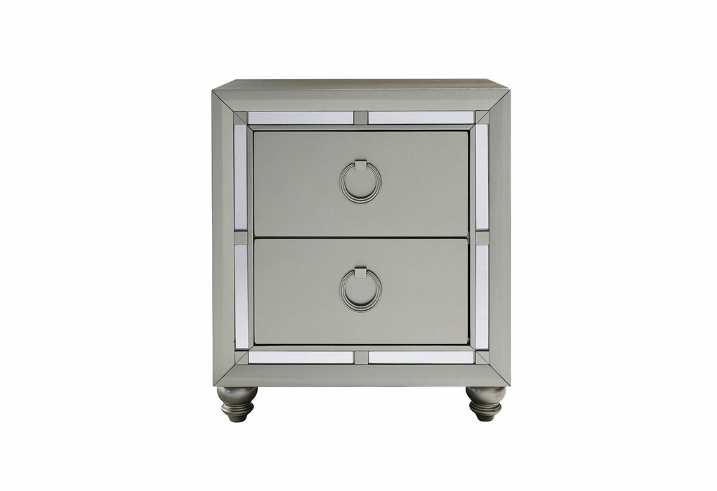 Riley Nightstand - Silver