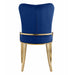 Contemporary Side Chair w/ Golden Legs - 2 per box RILEY-SC-GLD-BLU