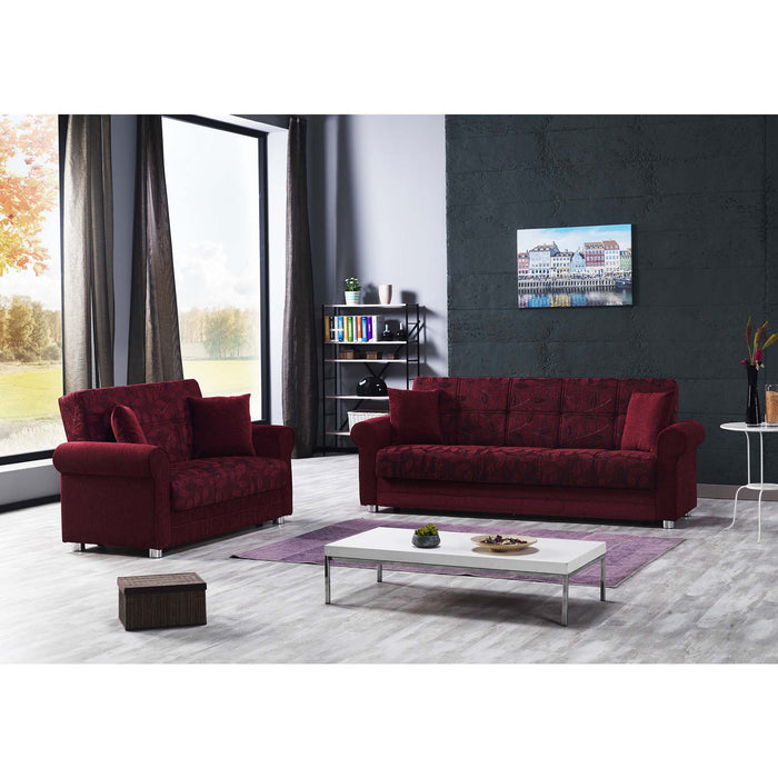 Ottomanson Rio Grande Collection Upholstered Convertible Loveseat with Storage