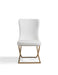 Pearl white pu/gold -chair