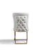 Pearl white pu/gold -chair