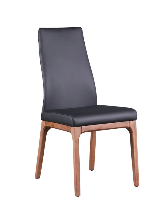 Modern Contour Back Upholstered Side Chair w/ Solid Wood Base - 2 per box ROSARIO-SC-WAL