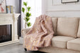 Cassilda Luxury Chinchilla Faux Fur Gilded Throw Blanket (50 x 60)