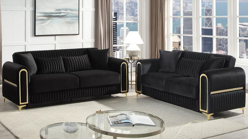 Ruby Living Room Set – Ruby 2 Pc Living Room Set in Black by Galaxy Home Furnishings