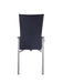 Contemporary Motion-Back Side Chair w/ Brushed Steel Frame - 2 per box MOLLY-SC-BLK-BSH