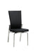 Contemporary Motion-Back Leather Upholstered Side Chair w/ Chrome Frame - 2 per box MOLLY-SC-BLK-LTH