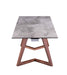 35" x 63-95" Extendable Ceramic Dining Table w/ Trapezoidal Legs EMILIA-DT