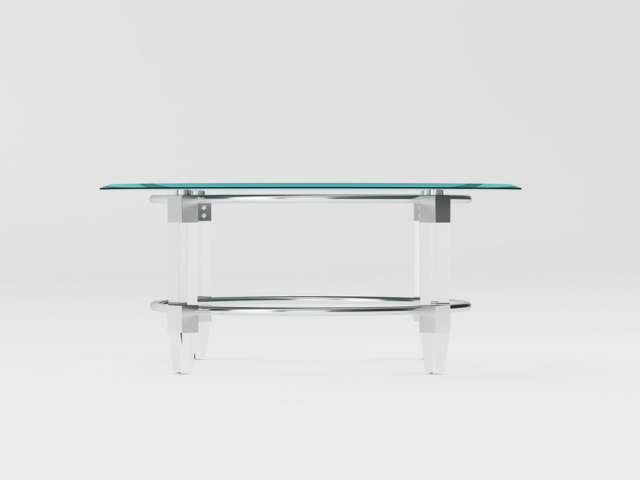 Contemporary Round Glass Top Cocktail Table 4038-CT