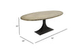 Ida/Makenzie 78" Oval Dining Table Antique Natural / Iron Base