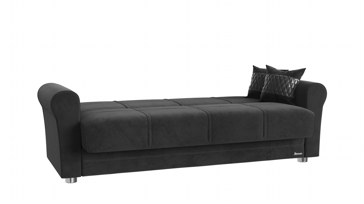 Ottomanson Sara Collection Upholstered Convertible Sofabed with Storage