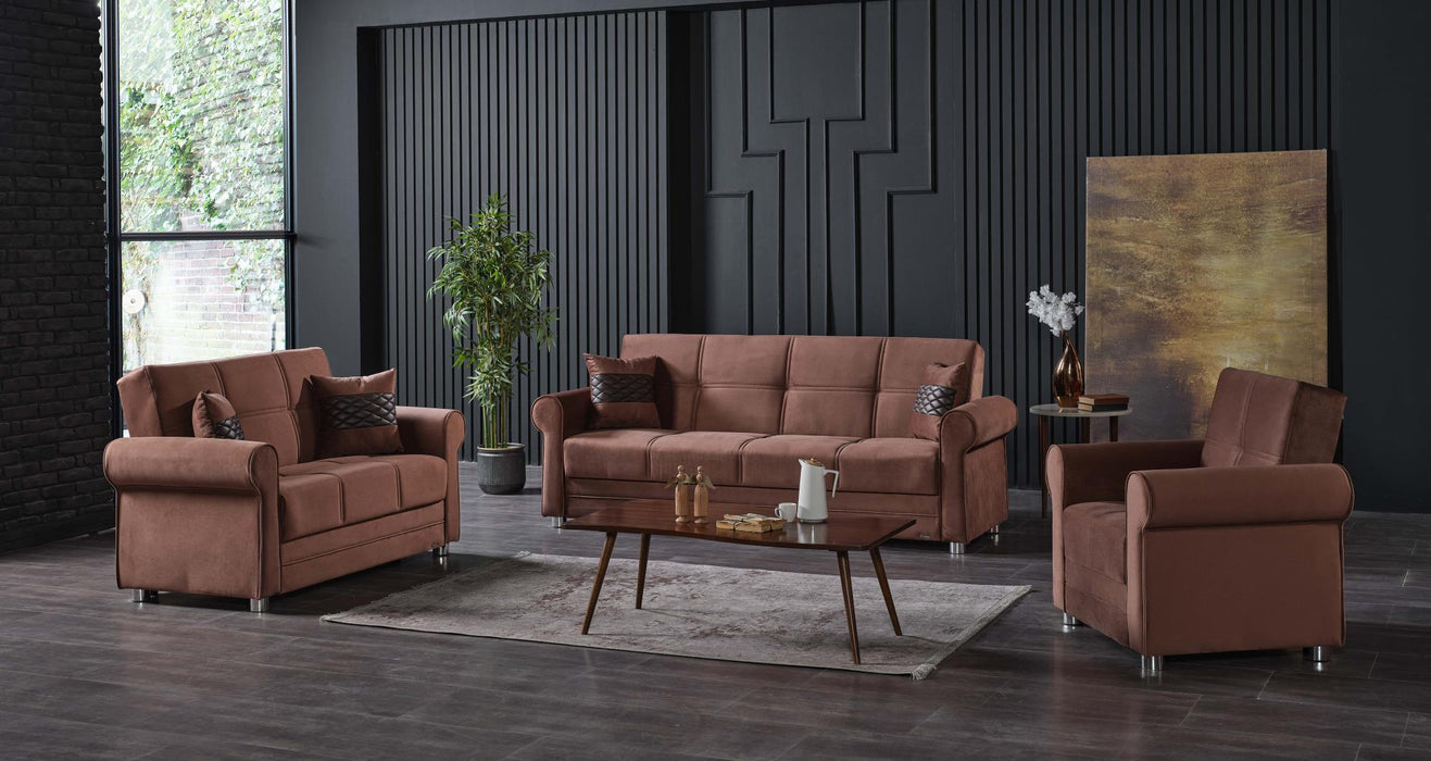 Sara - Brown Living Room Set