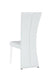 Contemporary High-Back Side Chair w/ Acrylic Legs - 2 per box SIENA-SC-WHT