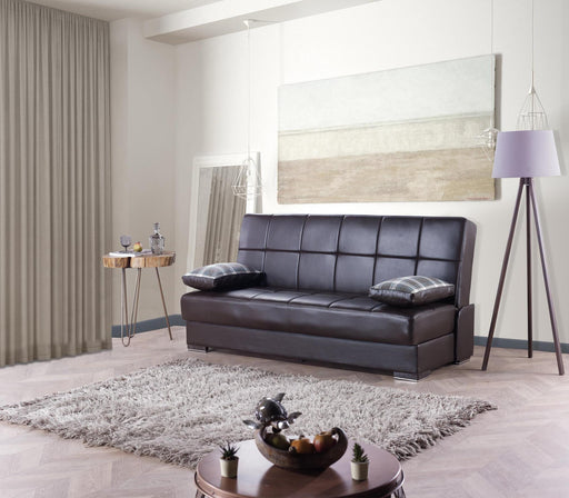 Brown pu - sofa